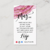 VOEG UW mok CARE CARDS vinyl business MET LOGO TOE Visitekaartje (Voorkant)