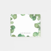 Voeg Uw Naam Eucalyptus Bladeren Toe Post-it® Notes (Voorkant)