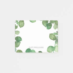 Voeg Uw Naam Eucalyptus Bladeren Toe Post-it® Notes