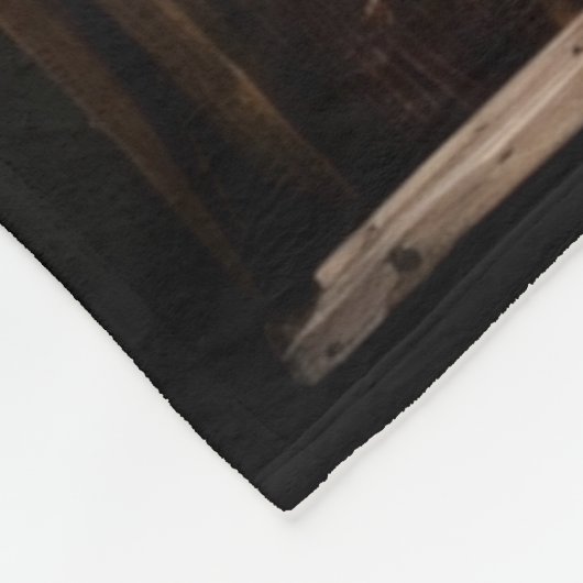 Voeg uw naam of tekst toe - Dragon op houten deurw Fleece Deken (Hoek)