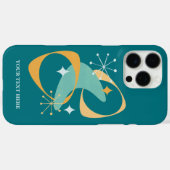 Voeg uw naam of tekst toe Mid Century Abstract Case-Mate iPhone Case (Achterkant (horizontaal))