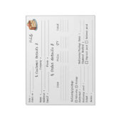 Voeg Uw Naam Taart Cupcake Banketbakkerij Bestelfo Notitieblok (Linkerzijde)