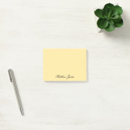 Voeg uw naam toe aan aangepast lichtgeel briefpapi post-it® notes