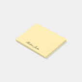 Voeg uw naam toe aan aangepast lichtgeel briefpapi post-it® notes (Schuin)