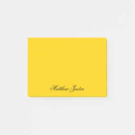 Voeg uw naam toe aan aangepaste kanariegele notiti post-it® notes