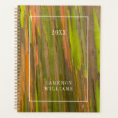 Voeg uw naam toe | Abstract van Eucalyptusbast Planner (Voorkant)
