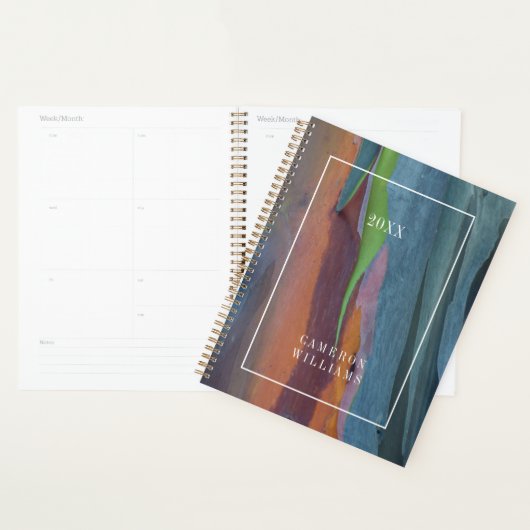 Voeg uw naam toe | Abstract van Regenbooggomboom Planner (Display)