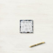 Voeg uw naam toe | Anstract Bubble-patroon Post-it® Notes (Op bureau)