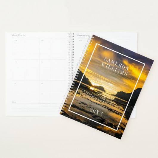 Voeg uw naam toe | Baai van El Nido Zonsondergang Planner (Display)