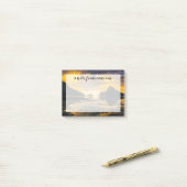 Voeg uw naam toe | Baai van El Nido Zonsondergang Post-it® Notes (Op bureau)