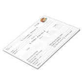 Voeg Uw Naam Toe Cupcake Bakkerij Bestelformulier Notitieblok (Schuin)