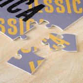 Voeg Uw Naam Toe Gepersonaliseerde Tekst Paars Legpuzzel (Zijkant)