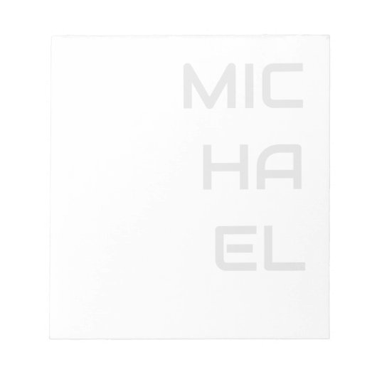 Voeg uw naam toe Modern Eenvoudig Notitieblok (Voorkant)