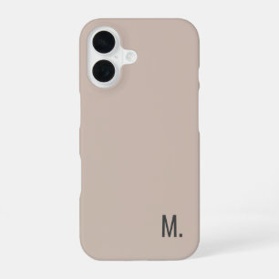 Voeg uw naam toe modern minimalistisch initiaal iPhone 16 hoesje