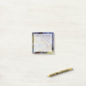 Voeg uw naam toe | Paarse Jaspis Post-it® Notes (Op bureau)