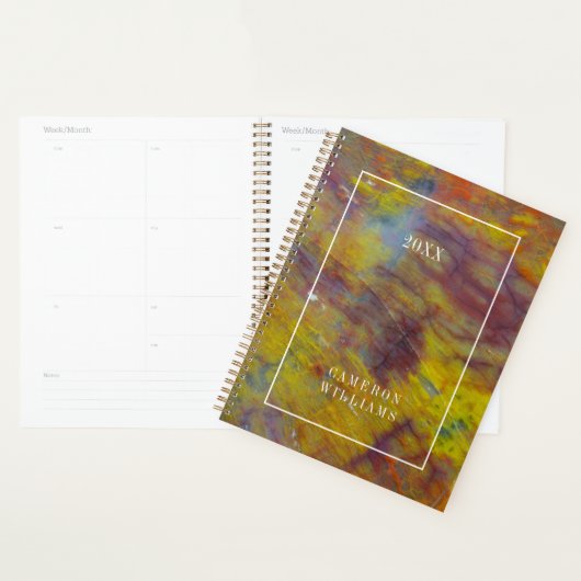 Voeg uw naam toe | Versteend Hout Planner (Display)