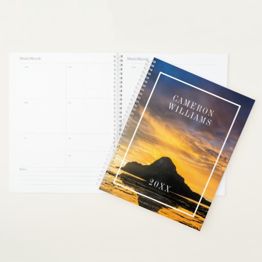 Voeg uw naam toe | Zonsondergang over Bacuit-archi Planner (Display)