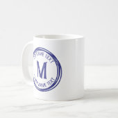 Voeg uw naam van het Initiaal of Teksthandleiding  Koffiemok (Voorkant links)