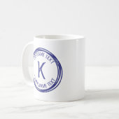 Voeg uw naam van het Initiaal of Teksthandleiding Koffiemok (Voorkant links)