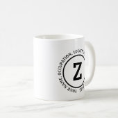 Voeg uw naam van het Initiaal toe en andere inform Koffiemok (Voorkant rechts)