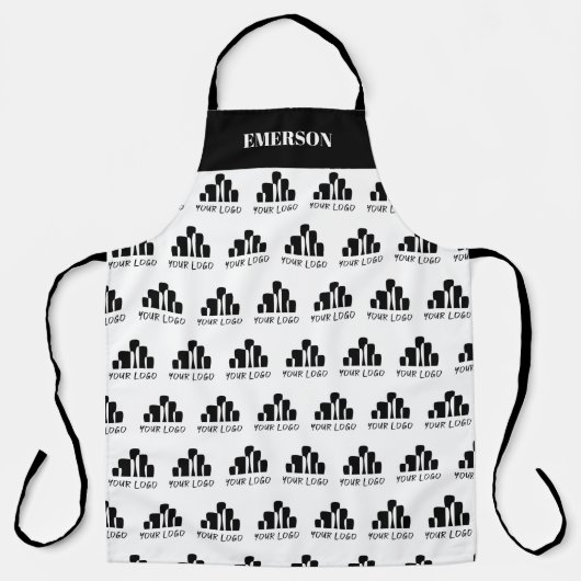 Voeg uw naam van het Logo Patroon toe Schort (Voorkant)