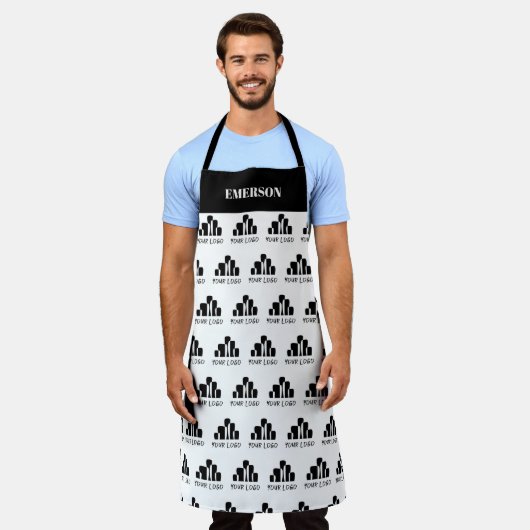 Voeg uw naam van het Logo Patroon toe Schort (Gedragen)