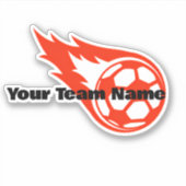 Voeg uw naam van het voetbalteam toe sticker (Voorkant)