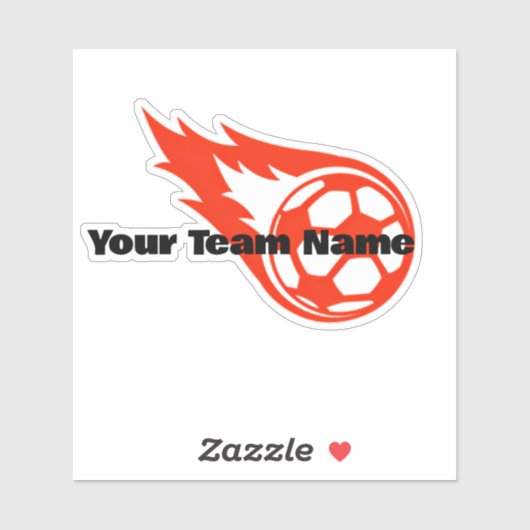 Voeg uw naam van het voetbalteam toe sticker (Vel)
