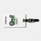 Voeg uw NAM Green Tractor Boerderij Waterverf toe Bagagelabel (Voorkant horizontaal)