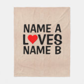 Voeg uw namen toe - de Naam houdt van de Naam van  Fleece Deken (Voorkant)