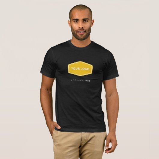 Voeg uw ontwerp toe | Aangepaste bedrijfsnaam Logo T-shirt (Voorkant volledig)