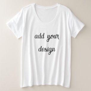 voeg uw ontwerp toe grote maat t-shirt