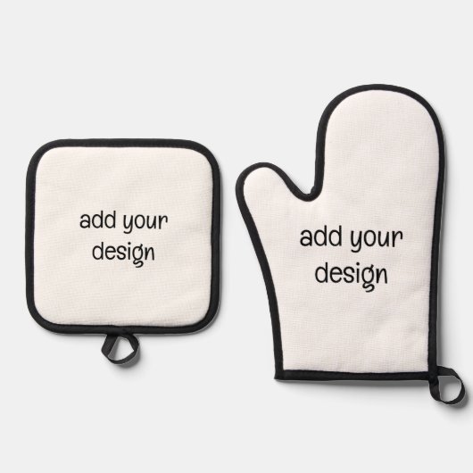 voeg uw ontwerp toe ovenwant & pannenlap set (Voorkant)