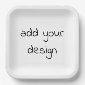 voeg uw ontwerp toe papieren bordje (Voorkant)