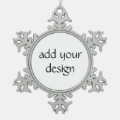 voeg uw ontwerp toe tin sneeuwvlok ornament (Voorkant)