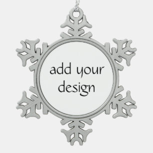 voeg uw ontwerp toe tin sneeuwvlok ornament