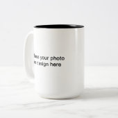 voeg uw ontwerp toe tweekleurige koffiemok (Voorkant links)