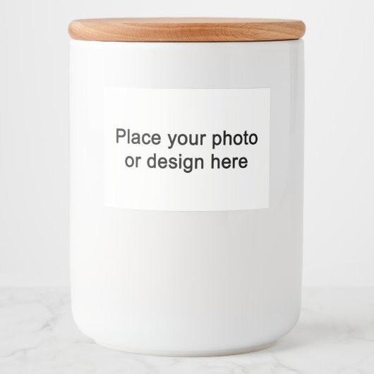 voeg uw ontwerp toe voedselcontainer etiket (Voorkant)