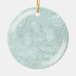 Voeg uw Ornament voor het bekijken van fotoglas to