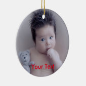 Voeg Uw Persoonlijke Douane van de Foto en van de  Keramisch Ornament (Rechts)