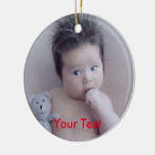 Voeg Uw Persoonlijke Douane van de Foto en van de  Keramisch Ornament (Links)