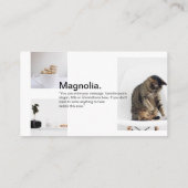 Voeg uw Photo Minimal Simple Influencer White toe Visitekaartje (Achterkant)