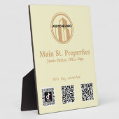 Voeg uw Plaque Logo Social Media Scan Codes toe Fotoplaat (Zijkant)
