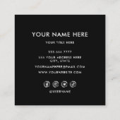 Voeg uw professionele logo toe vierkante visitekaartje (Achterkant)