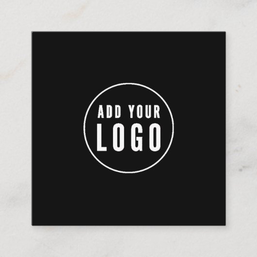 Voeg uw professionele logo toe vierkante visitekaartje (Voorkant)
