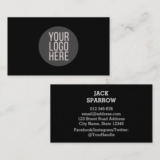 Voeg uw professionele logo toe visitekaartje (Voorkant / Achterkant)