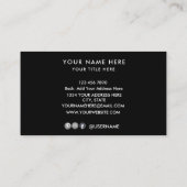 Voeg uw professionele logo toe visitekaartje (Achterkant)