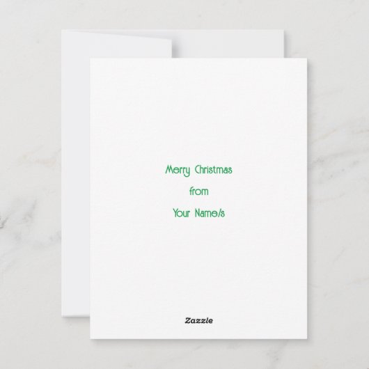 Voeg uw QR Code Bericht of Gift toe aan een Kerstm Feestdagenkaart (Achterkant)