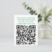 Voeg uw QR Code Bericht of Gift toe aan een Kerstm Feestdagenkaart (Staand voorkant)