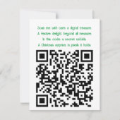 Voeg uw QR Code Bericht of Gift toe aan een Kerstm Feestdagenkaart (Voorkant)